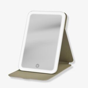 Ultra Thin Portable 5 in. x 8 in. White Lighted Tabletop Vanity Makeup Mirror